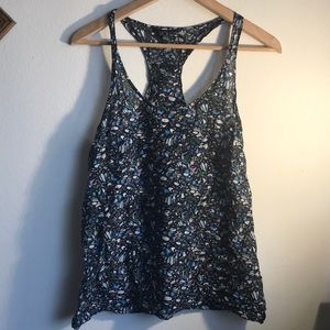 Colorful Volcom racer back tank blouse.